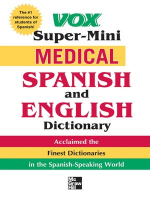 cover image of Vox Super-Mini Medical Spanish and English Dictionary